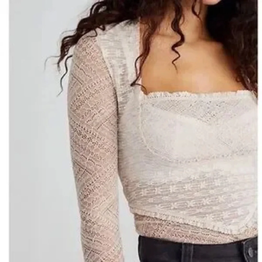 Free People | Tops | Free People My Party Lace Long Sleeve Top
